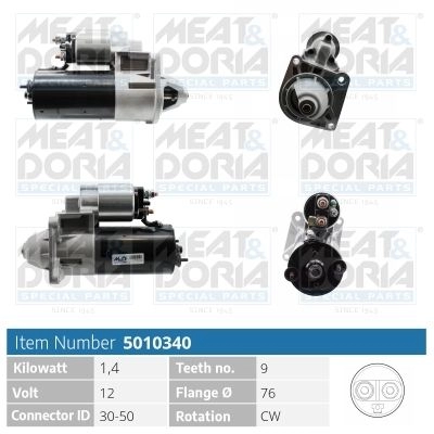 Стартер MEAT & DORIA 5010340 1440471017 HC8 XKR