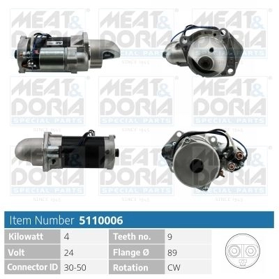 Стартер MEAT & DORIA 5110006 1437583052 KB2 IF7H
