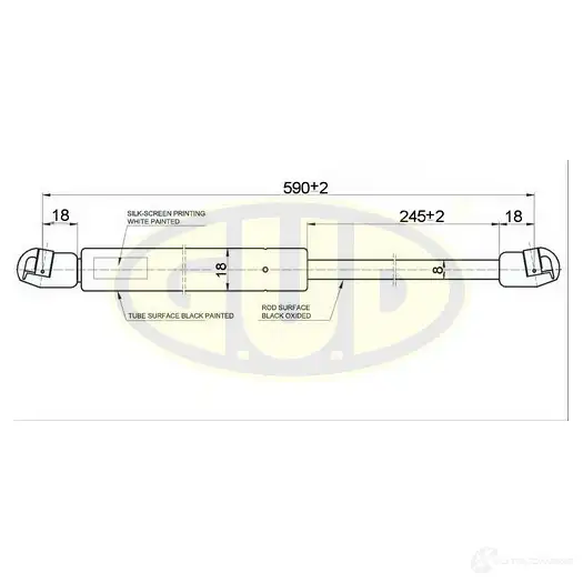 Амортизатор багажника G.U.D. UT Z4C1I GGS020359 1422943907 изображение 0