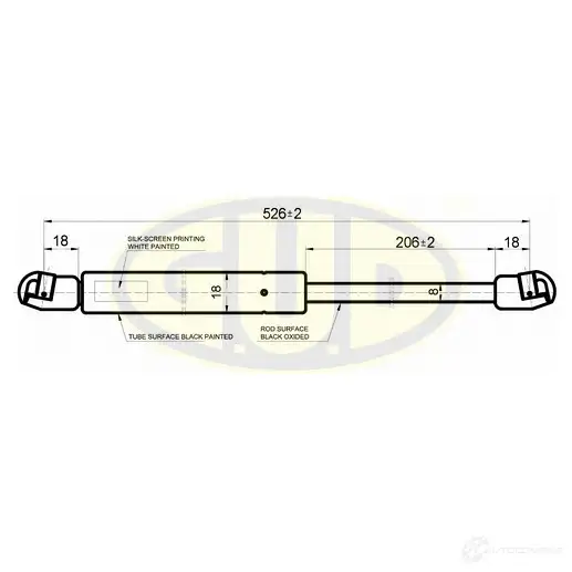 Амортизатор багажника G.U.D. 86 FW5S GGS020487 1422944062 изображение 0