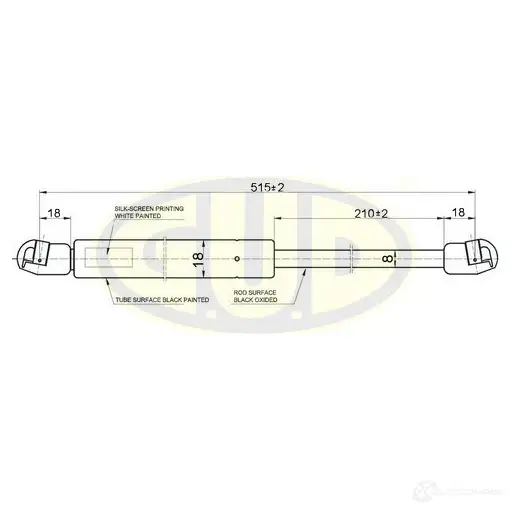 Амортизатор багажника G.U.D. JM9 5V 1422943836 GGS020311 изображение 0