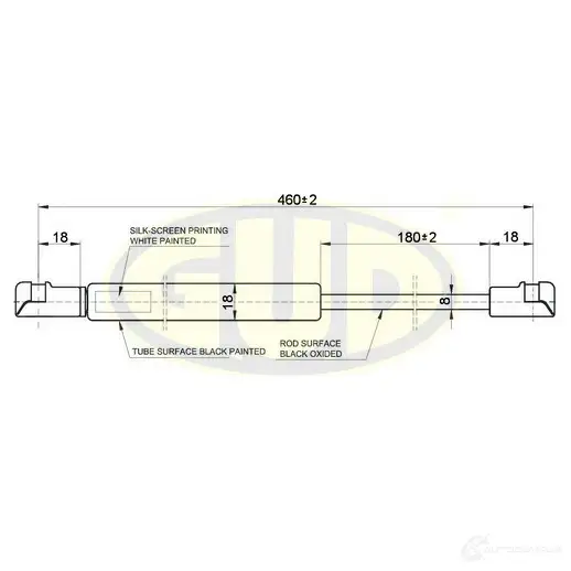 Амортизатор багажника G.U.D. GGS020438 TA4 ZO5B 1422943985 изображение 0