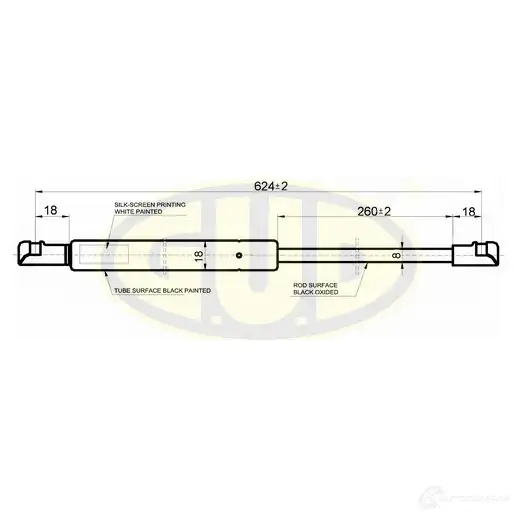 Амортизатор багажника G.U.D. GGS020430 1422943982 BGD71 G изображение 0
