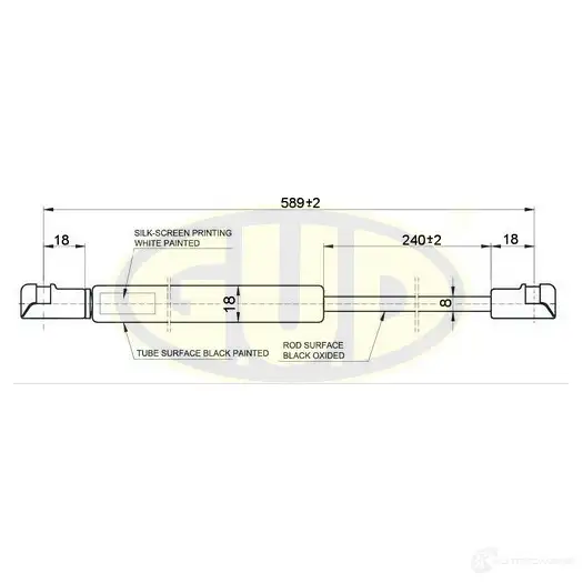 Амортизатор багажника G.U.D. 1422943696 FX MS2 GGS030100 изображение 0