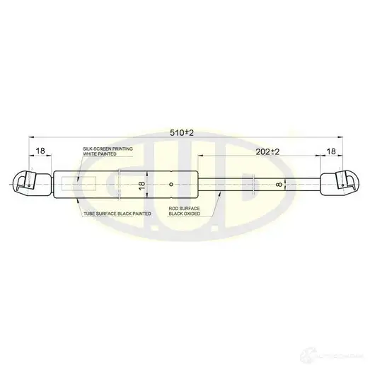 Амортизатор багажника G.U.D. 1422943946 GGS020384 381S J5