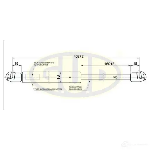 Амортизатор багажника G.U.D. GGS020133 Y HM8TGT 1422943629 изображение 0