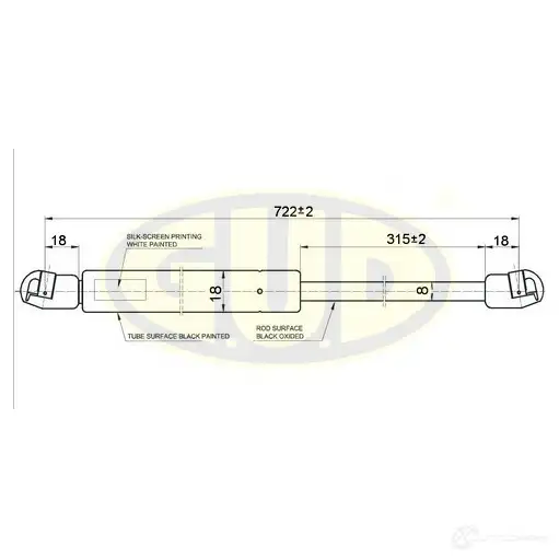 Амортизатор капота G.U.D. F639 P3 1422944076 GGS010192