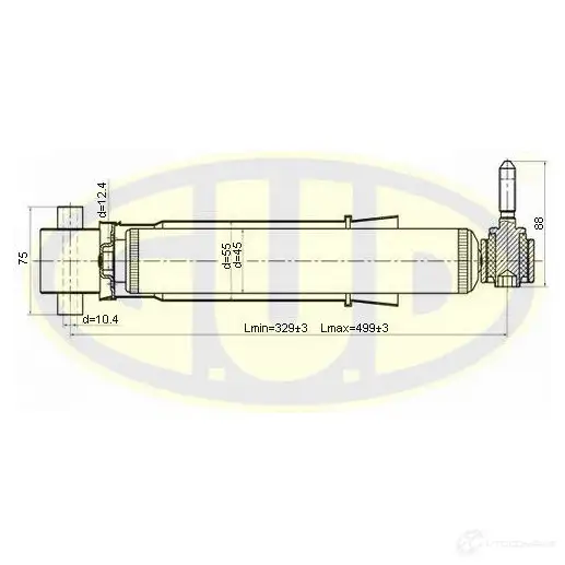 Амортизатор подвески G.U.D. 1422944488 GSA344800 2OQ MY изображение 0