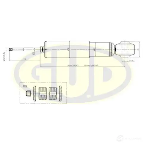 Амортизатор подвески G.U.D. GSA344261 4274448 RS 6PKBV изображение 0