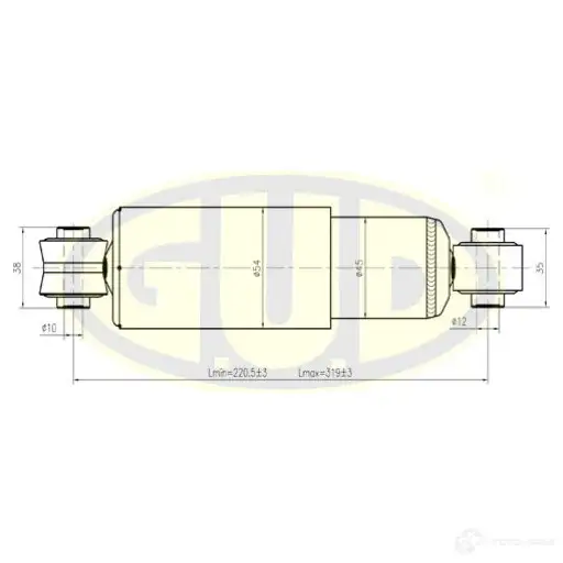 Амортизатор подвески G.U.D. BT55 9 GSA344115 4274447 изображение 0