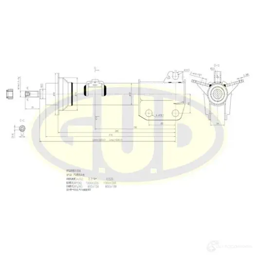 Амортизатор подвески G.U.D. GSA334821 1422944500 Q 2LG2 изображение 0