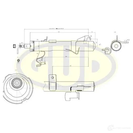 Амортизатор подвески G.U.D. 1422942492 GSA334700 0AMF FL