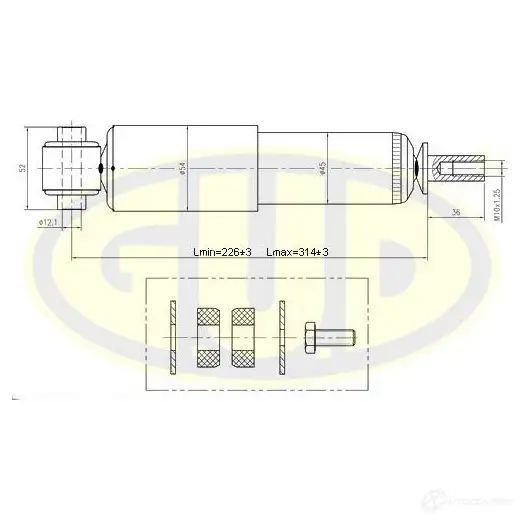 Амортизатор подвески G.U.D. 4274434 VF GQX3Q GSA341846 изображение 0