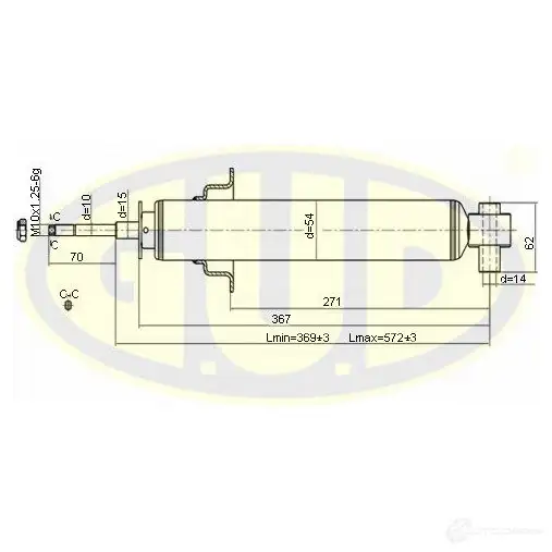 Амортизатор подвески G.U.D. RMI4D8 9 GSA341211 1422942500 изображение 0