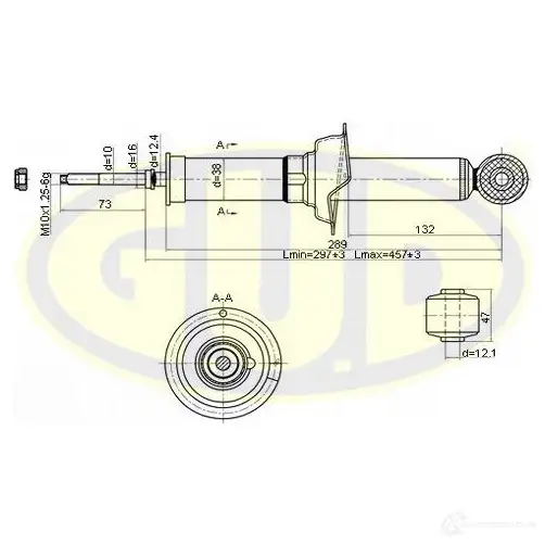 Амортизатор подвески G.U.D. VEY5I 3G GSA340060 1422947167 изображение 0