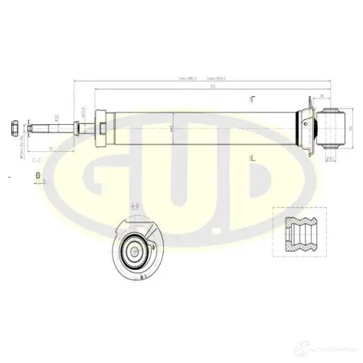 Амортизатор подвески G.U.D. GSA341130 4274428 3M FQLEX изображение 0