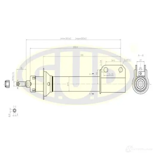 Амортизатор подвески G.U.D. GLO7 4T GSA633827 4274479 изображение 0