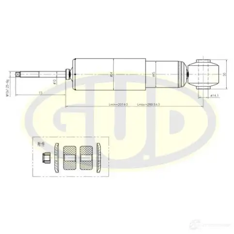 Амортизатор подвески G.U.D. GSA444119 4274470 L7 JP4 изображение 0