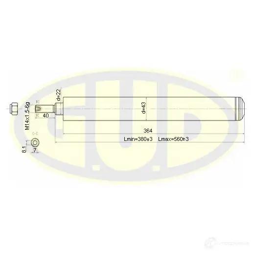 Амортизатор подвески G.U.D. GSA365500 4274452 Q YZ2MX9 изображение 0