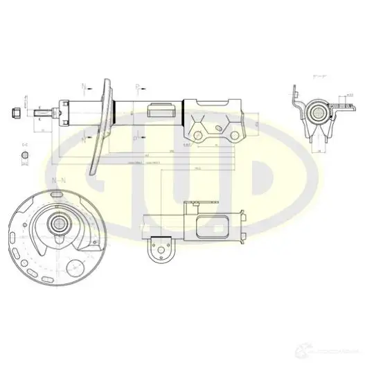 Амортизатор подвески G.U.D. PFGLZ F 1422944415 GSA339031