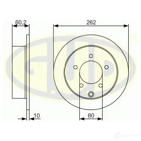 Тормозной диск G.U.D. 1422944836 GDB110345 146C 0 изображение 0