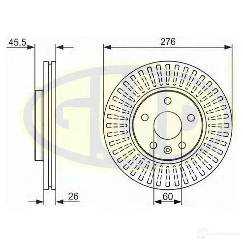 Тормозной диск G.U.D. 3 BEY1LG GDB126165 1422944851 изображение 0