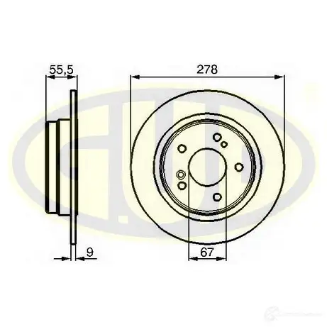 Тормозной диск G.U.D. RXW UK GDB109114 4274185