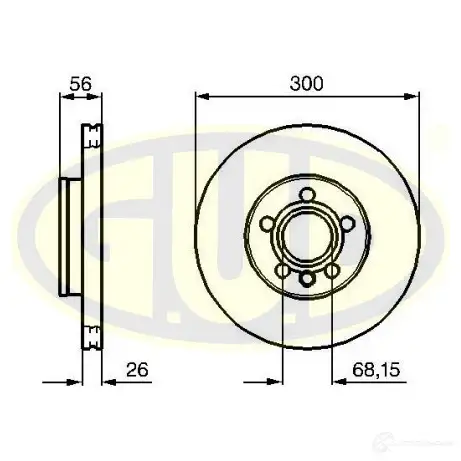 Тормозной диск G.U.D. 4274344 B Q853E GDB126115 изображение 0
