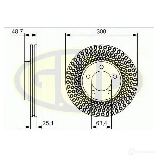 Тормозной диск G.U.D. 3O ROTT GDB125162 1422944848 изображение 0