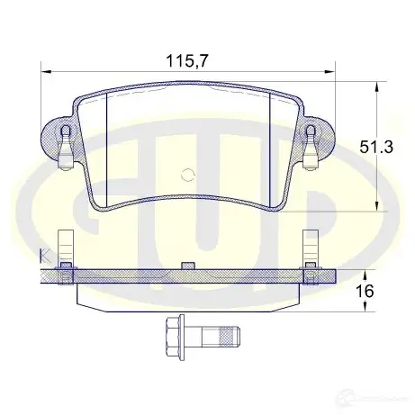 Тормозные колодки дисковые G.U.D. 1422944344 GBP083300 S96 H3V