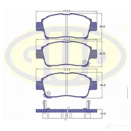 Тормозные колодки дисковые G.U.D. MM7 WY 1422944873 GBP071202