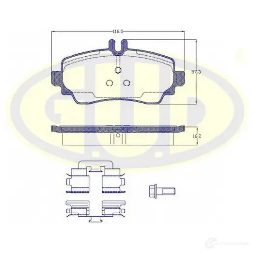 Тормозные колодки дисковые G.U.D. 2C8 XK 1422944870 GBP065000