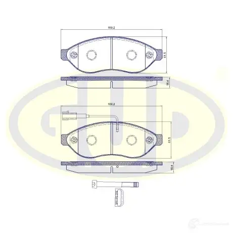 Тормозные колодки дисковые G.U.D. Y 1H2BY 4272863 GBP123701