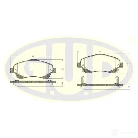 Тормозные колодки дисковые G.U.D. QHJ ZQ GBP104602 4272855 изображение 0