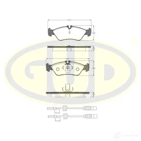 Тормозные колодки дисковые G.U.D. TUA9A O7 4272793 GBP058000 изображение 0