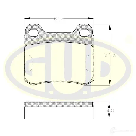 Тормозные колодки дисковые G.U.D. R83WL M 4272730 GBP017920