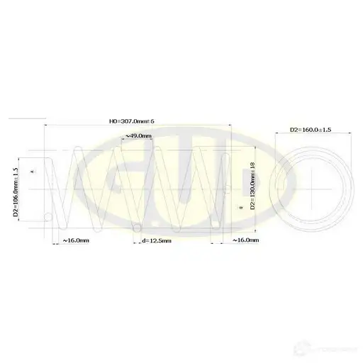 Пружина подвески G.U.D. GCS063482 4273357 I MN9OQH изображение 0