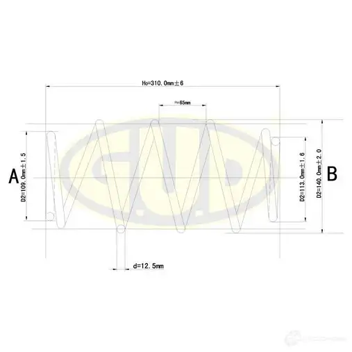 Пружина подвески G.U.D. GCS063468 4273349 HCG4G K изображение 0