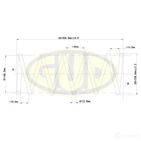Пружина подвески G.U.D. 4273009 GCS015624 R 29AO изображение 0