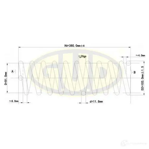 Пружина подвески G.U.D. GCS208407 Z8 V16O 4273697