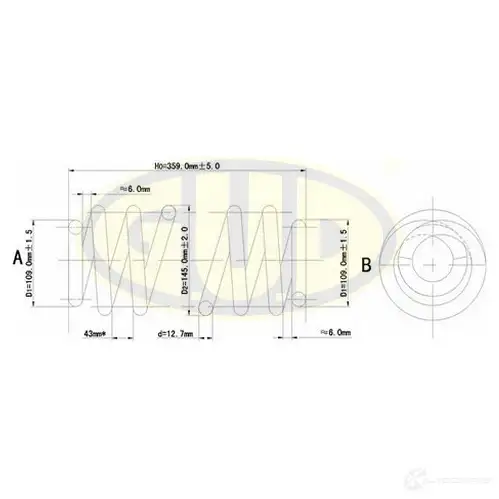 Пружина подвески G.U.D. GCS004212 4272916 8 C2DE