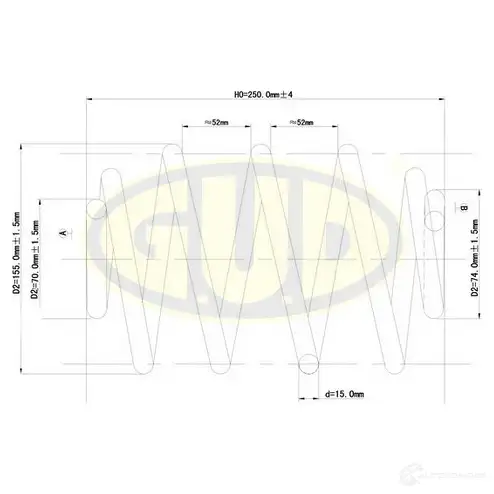 Пружина подвески G.U.D. GCS263426 4273968 092 VU