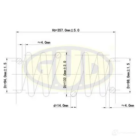 Пружина подвески G.U.D. 4273611 4 PORK GCS095056 изображение 0