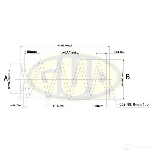 Пружина подвески G.U.D. 4273604 GCS095049 TLAN7 U1