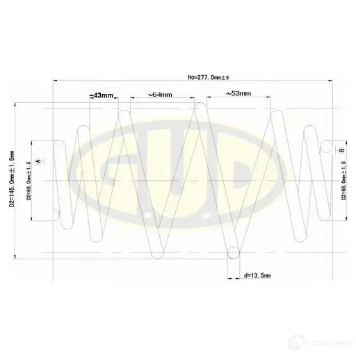 Пружина подвески G.U.D. R2HH GRB 4274138 GCS295037 изображение 0