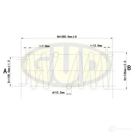 Пружина подвески G.U.D. 4273584 GCS095021 X2O F6Y изображение 0