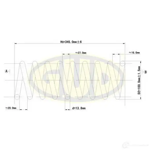 Пружина подвески G.U.D. 4273907 T2 36W GCS256850 изображение 0