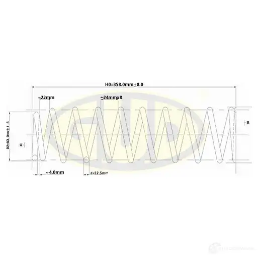Пружина подвески G.U.D. P3AIZ E3 4273162 GCS035728