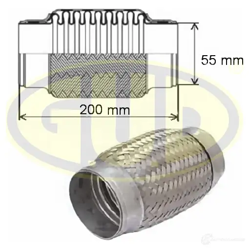 Гофра глушителя 55x200 G.U.D. MM 6CA 1439704272 GFP355200