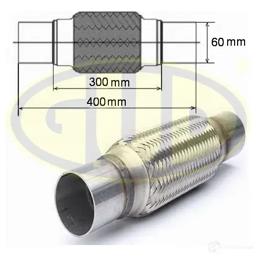 Гофра глушителя с фланцами 60x300 G.U.D. GFP460300 MV SUN 1439704297